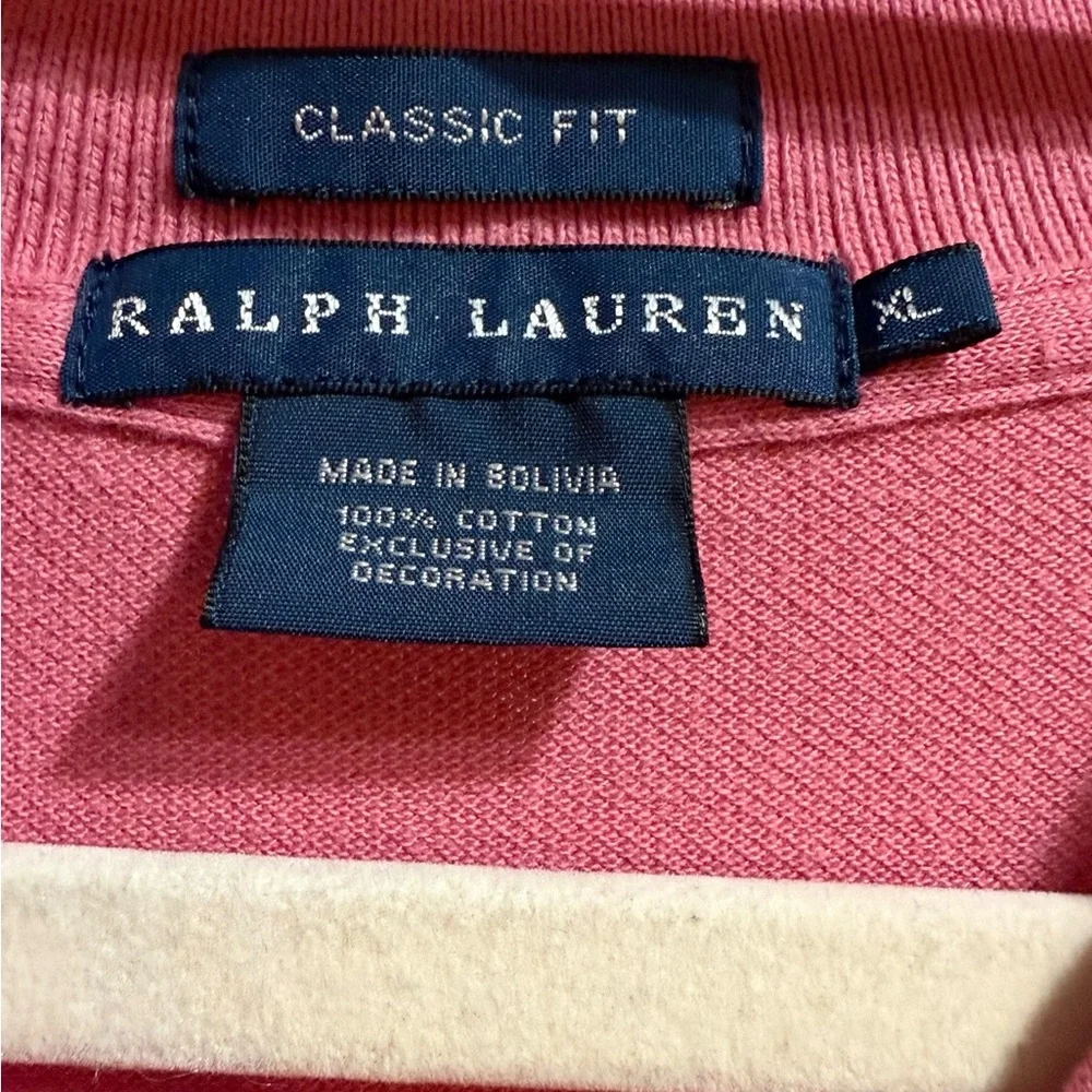 Classic Fit Ralph Lauren Men’s Polo Shirt in Pink Sz XL‎ 100% Cotton